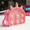 Rat Killer Pioneer Keychain Fingertip Bubble Fun Stress-relieving Press Toy Small Cartoon Dinosaur Fruit Bag Pendant details Picture